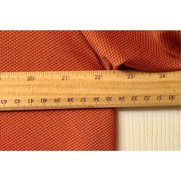Hart Schaffner Marx Luxury Performance Short Sleeve Spice Orange Polo Shirt L - Picture 8 of 8